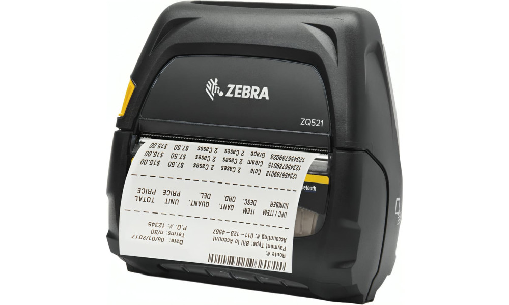 Impressora Portátil Zebra ZQ51 2pol Bluetooth Wi-Fi	