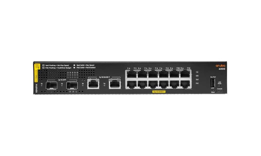 Switch HPE Aruba 6000 48 Portas Gigabit Gerenciável R8N89A