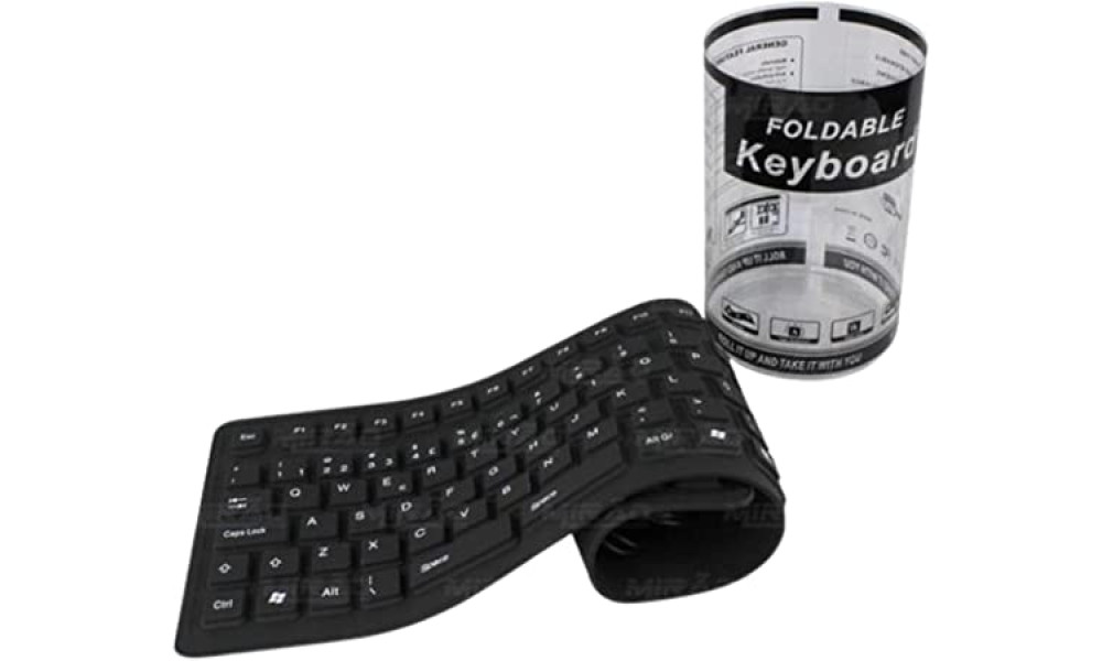 Teclado Flexivel/Dobrável Emborrachado USB XZ-105