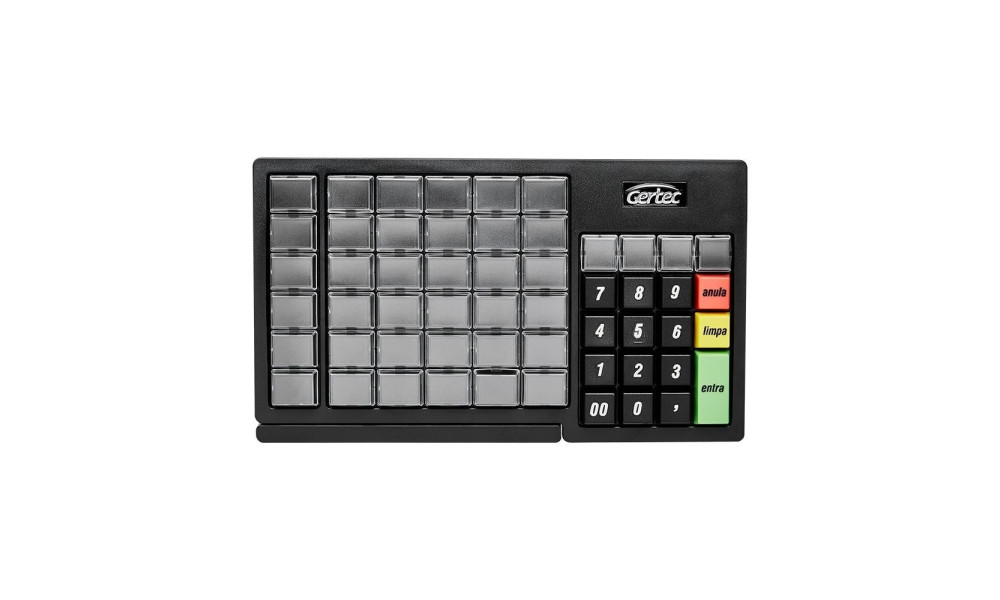 Teclado PDV Gertec, 55 Teclas, USB, Preto - 004.0852.2