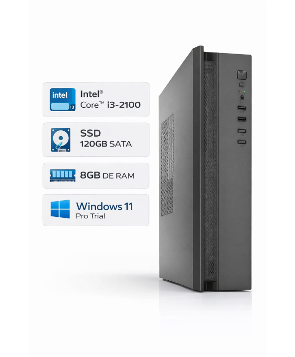 Computador PDV Básico Intel Core i3-2100, SSD 120GB, 8GB Memória RAM - Ideal para Supermercado, lojas e dia a dia