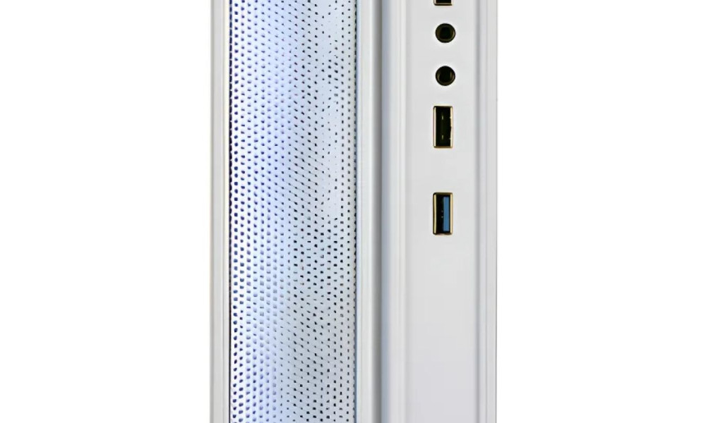GABINETE SLIM COM FONTE 200W SLIMDESK BG-2002w Branco BLUECASE - USB 3.0 / VERTICAL / HORIZONTAL /
