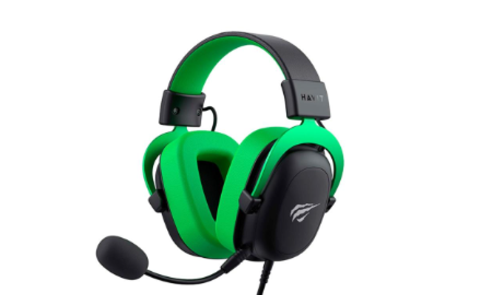 Headset Havit H2002D Preto e Verde