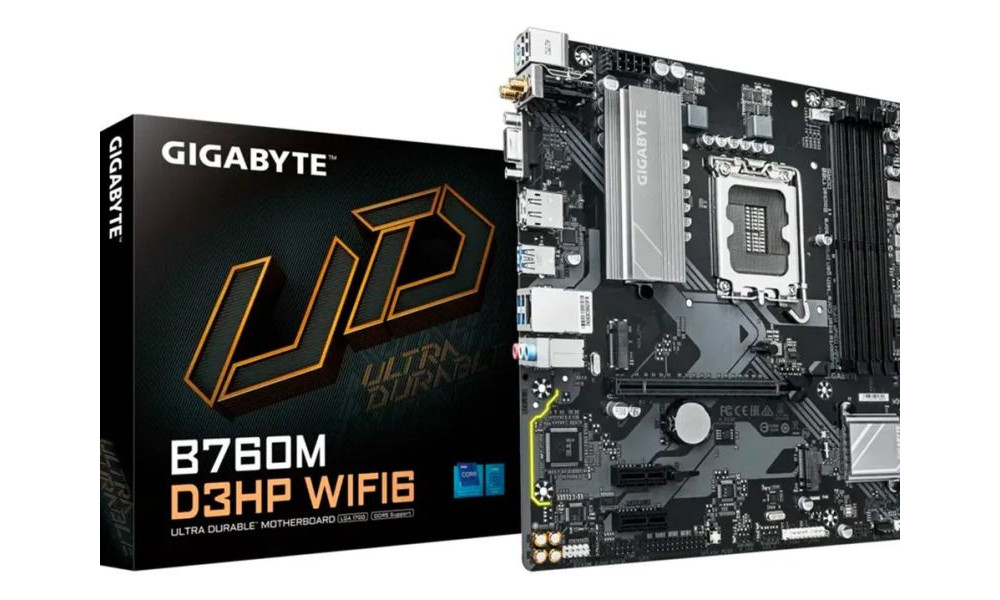 Placa Mãe Gigabyte B760m D3hp Wifi6 Lga 1700 4xddr5 B760 Preto