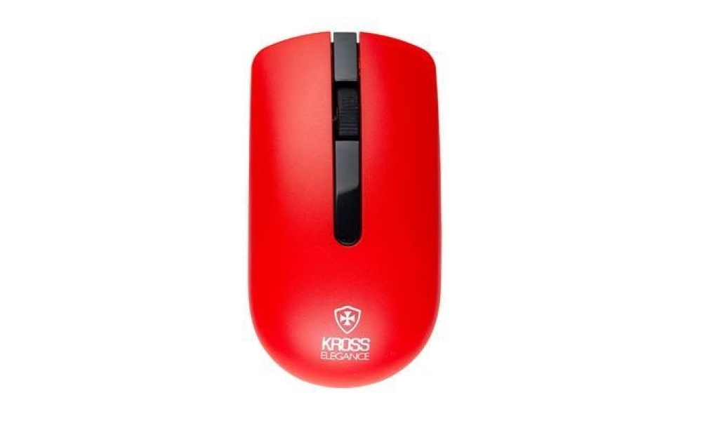 Mouse S/fio, Kross Recarregável, USB 1600 DPI, Vermelho - Ke-m315