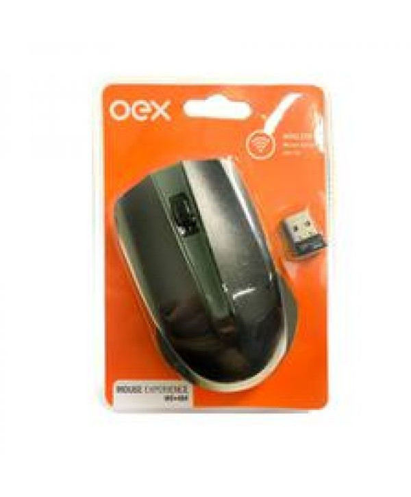 Mouse Oex Wireless Experience, Preto/laranja - MS404
