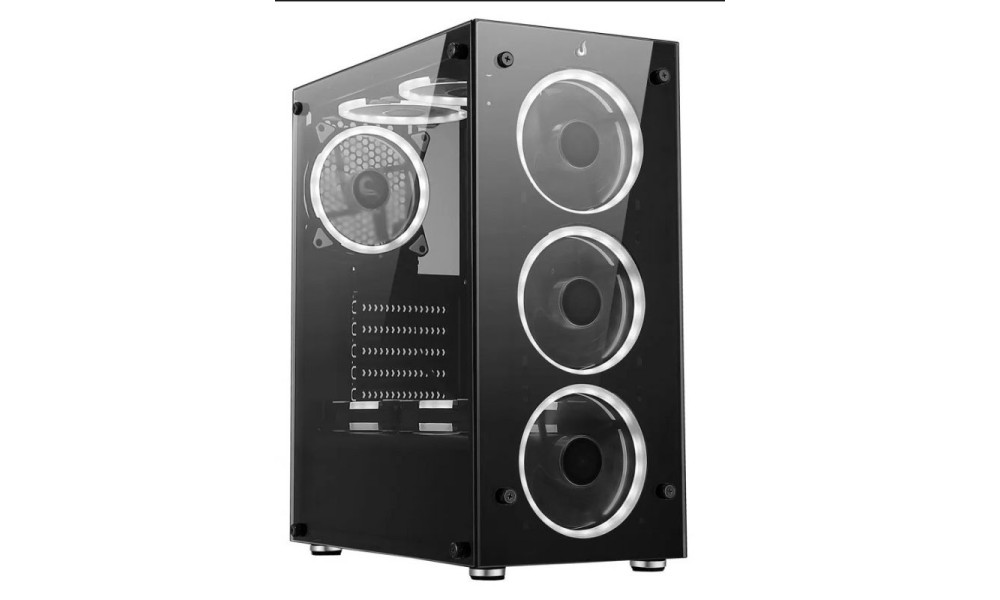 Gabinete Rise Mode Glass 06X Black - S/Fans