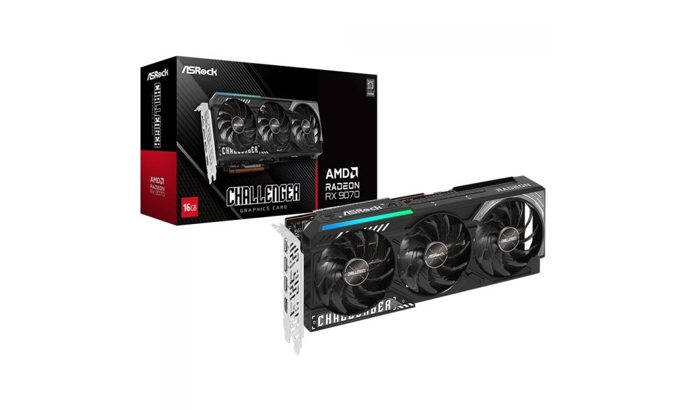 Placa de Vídeo ASRock AMD Radeon RX 9070 Challenger, 16GB, GDDR6, FSR, Ray Tracing, 90-GA5NZZ-00UANF