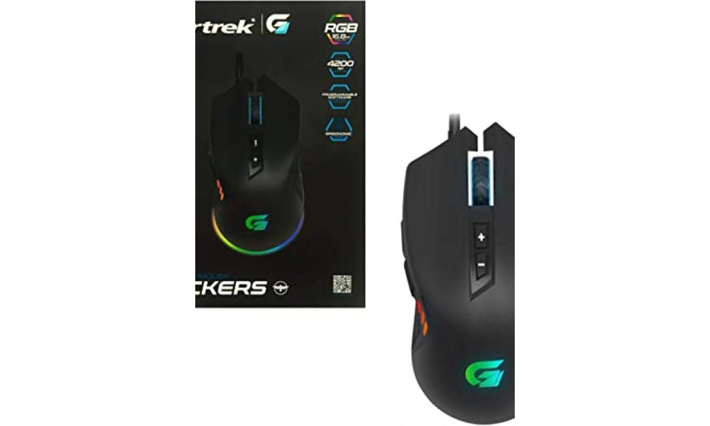 Mouse Gamer Fortrek Vickers New Edition 8000 Dpi RGB Preto