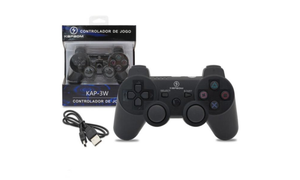 Controle Para PS3 Wired Controller Kap-3W - Kapbom