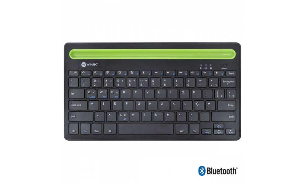 Teclado Sem Fio Bluetooth 3.0 Dynamic Smart ABNT Com suporte DT200