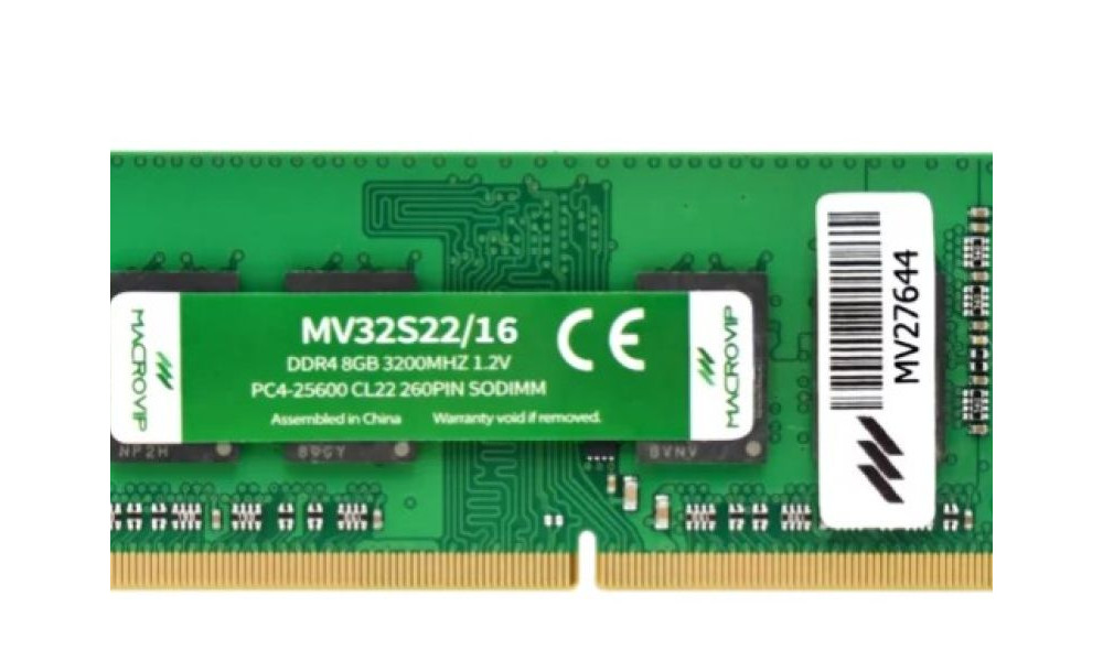 Memória RAM para Notebook Macrovip DDR4 16GB 3200MHz – MV32S22/16