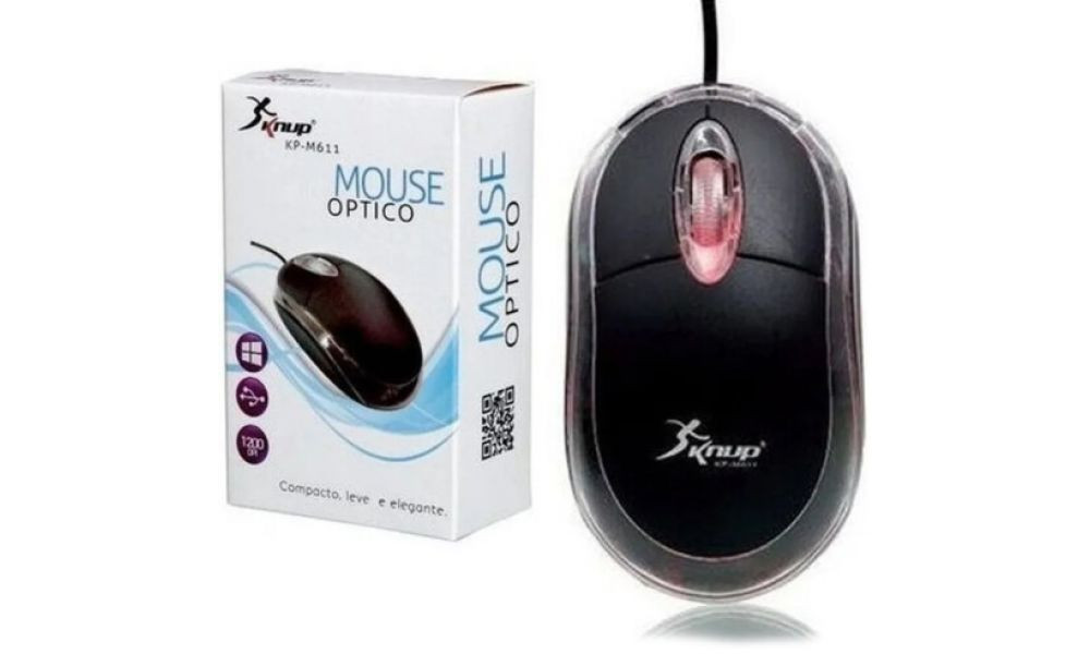 MOUSE COM FIO OPTICO KP-M611