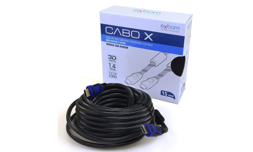 Cabo HDMI/HDMI 15M Blindado CBX-H150CM