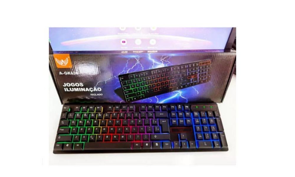 Teclado Gamer USB Led RGB c/Fio A-GK630 - Altomex