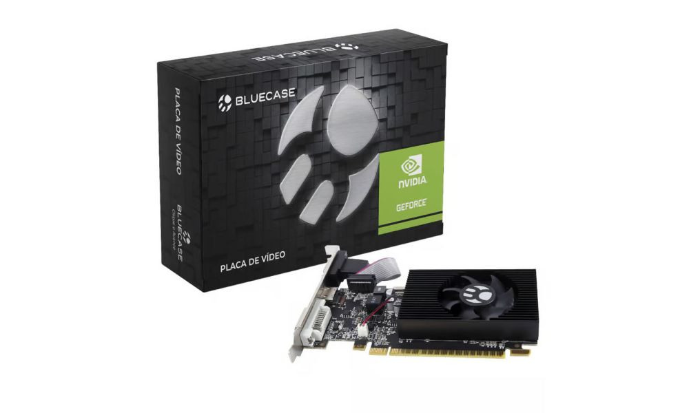 PLACA DE VÍDEO BLUECASE G 210 1GB DDR3 64 BITS LOW PROFILE BP-G210-AGB3DBX 