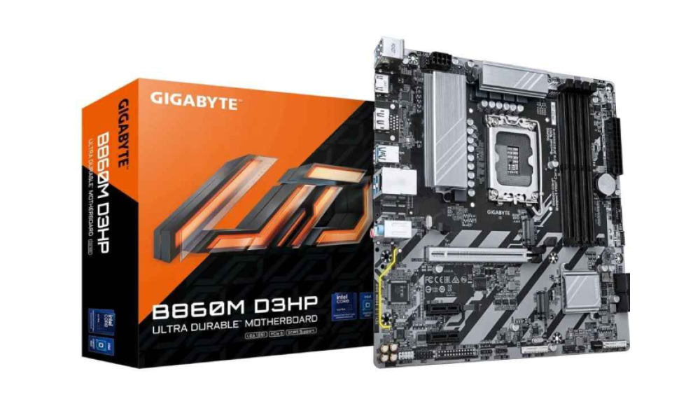 Placa Mãe Gigabyte B860M D3HP LGA 1851 4xDDR5 Chipset Intel B860 mATX