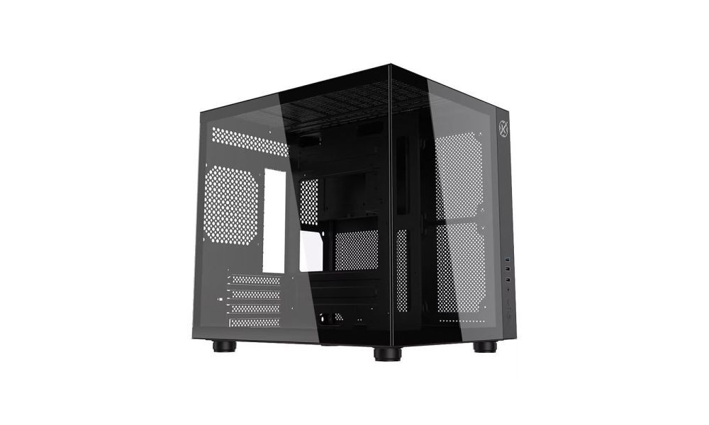 Gabinete Gamer Kalkan Midgard RGB Preto Micro-ATX Aquário