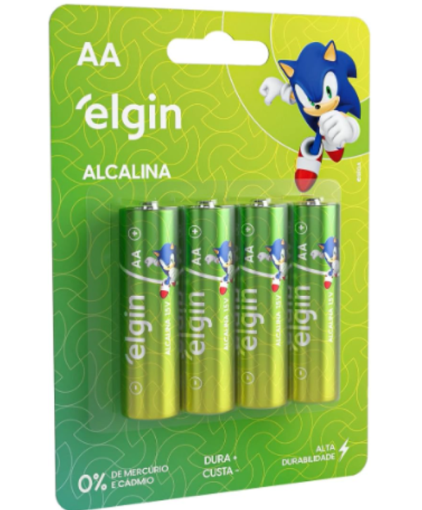 Pilha Elgin AA Blister com 4 Un 