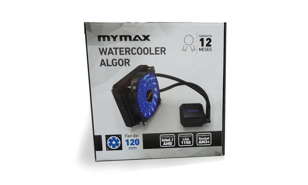 WaterCooler 120mm Algor Intel/AMD/LGA 1150/Socket AM3+ MYC/FC-V2 Led Azul - Mymax