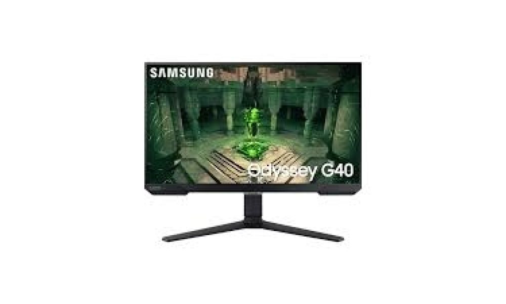 Monitor Gamer Samsung Odyssey G40, 27, FHD, 240 Hz, 1ms, com ajuste de altura, HDMI, DP, Gsync, Freesync, Preto