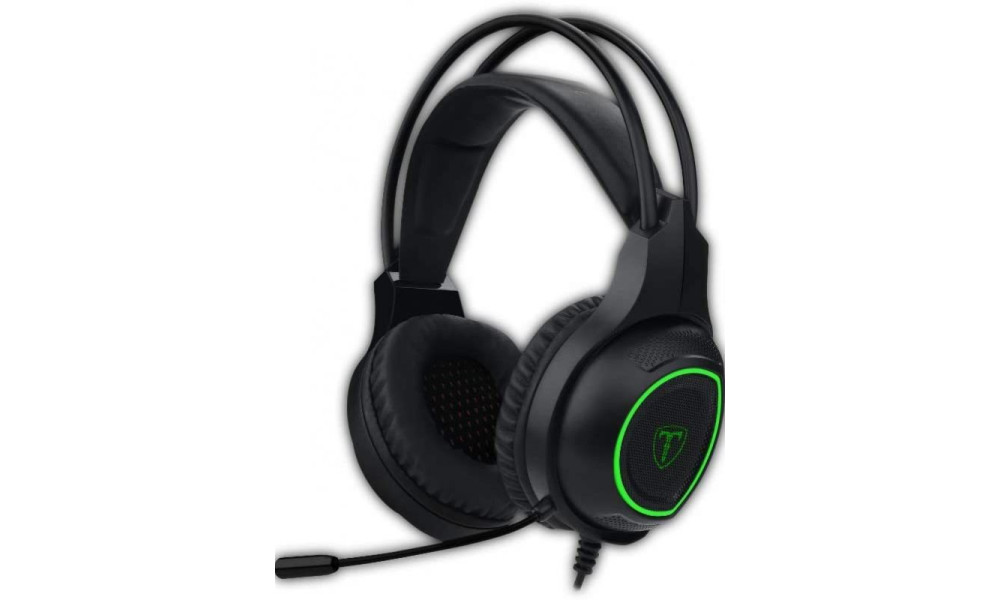 Headset Gamer T-Dagger Atlas, Drivers 40mm, Preto e Verde - T-RGH201