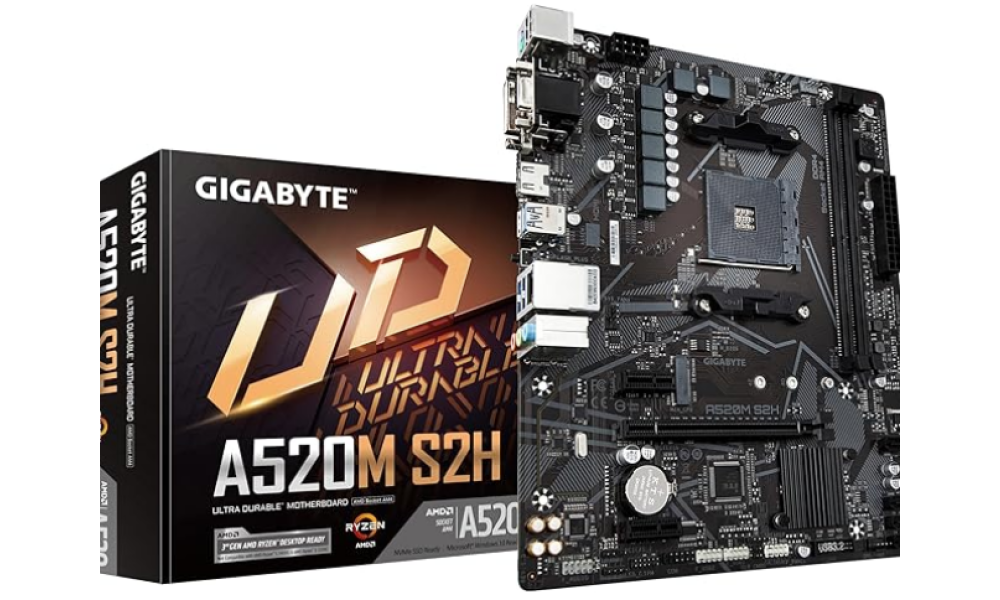 Placa Mãe Gigabyte A520M S2H DDR4, AMD, AM4