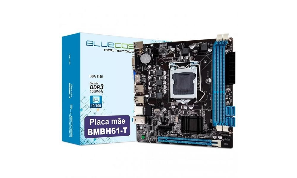 Placa Mãe BMBH61-T Bulk DDR3 1155p Bluecase - VGA/HDMI