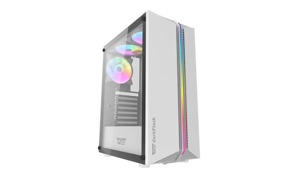 Gabinete Gamer Aigo DarkFlash DK151, RGB, 3Fans, Branco