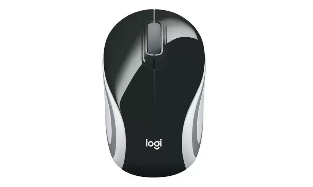 Mini Mouse sem fio Logitech M187 com Design Ambidestro