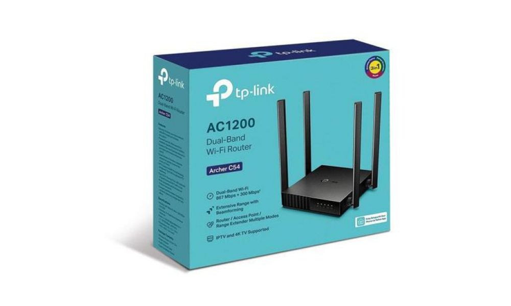 Roteador Wi-Fi Dual Band AC1200 Archer c54