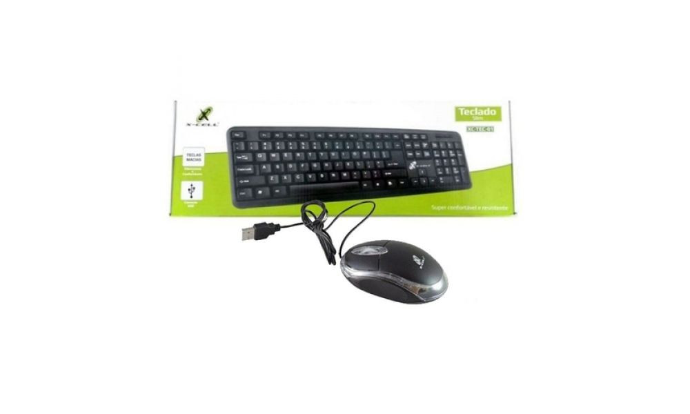 Kit Teclado E Mouse Slim Usb Xc-cb-03 X-cell