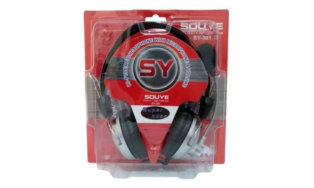 Fone De Ouvido Souye SY-301 Headfone Estéreo Com Microfone - Super Bass