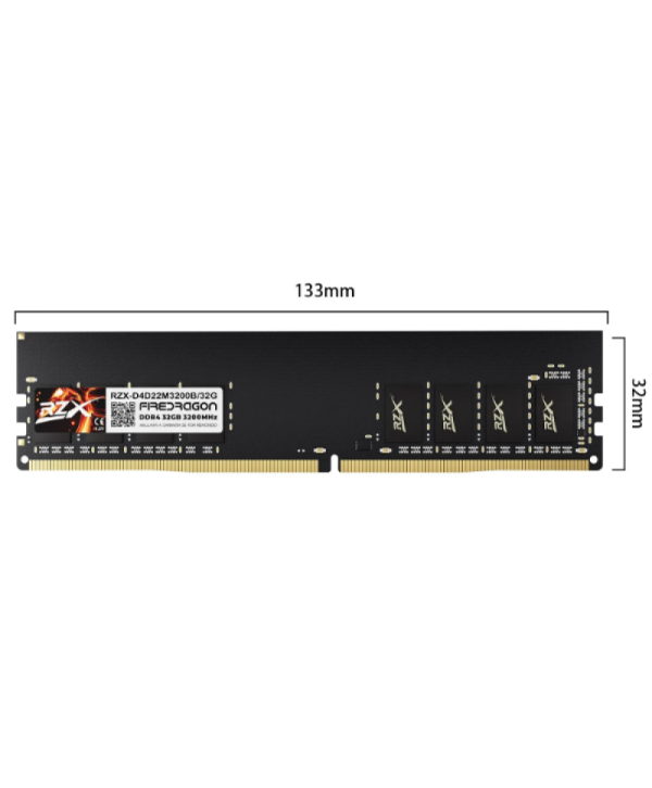 Memória Ram DDR4 8GB 3200MHZ RZX Fire Dragon