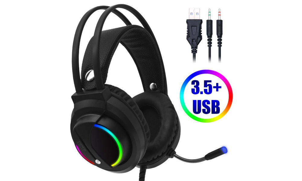 Headset RGB Bass Tuner (Super Bass USB)