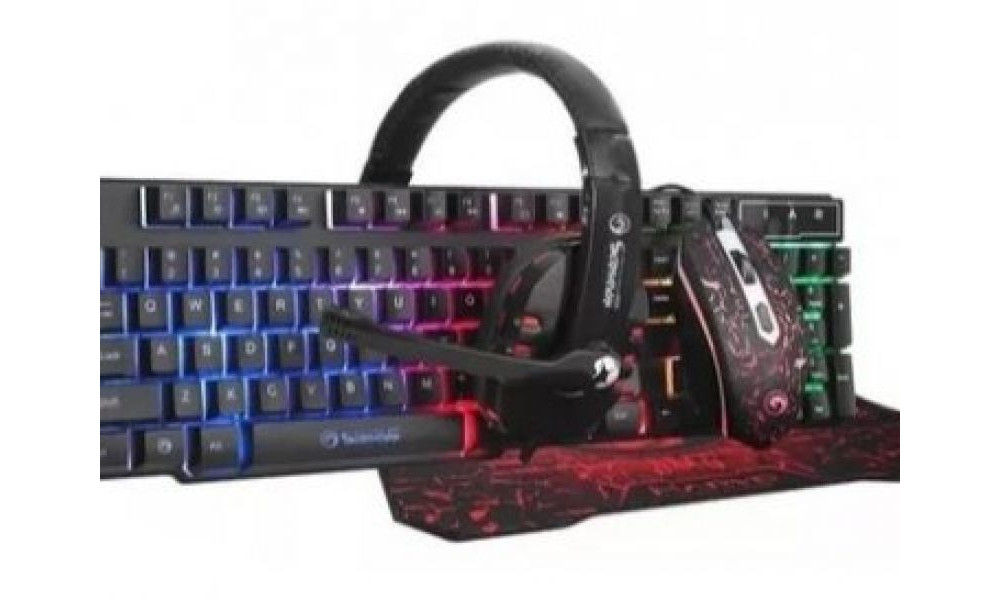 Combo Mouse e Teclado Gaming Marvo Scorpion CM370 - 4 em 1 