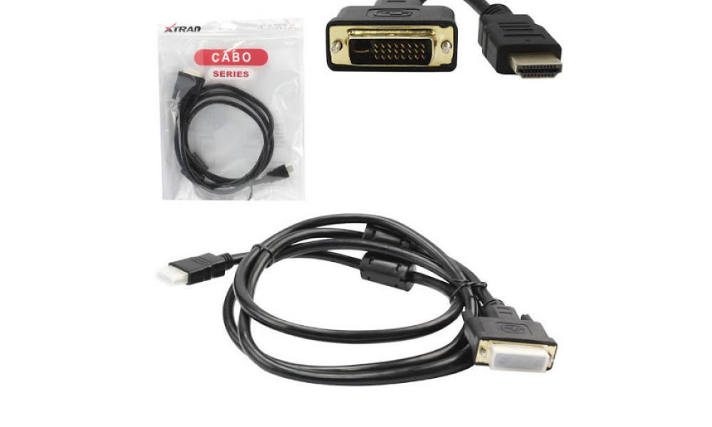 Cabo HDMI Macho para DVI 24+1 Macho 1.5m XT-5018 - Xtrad