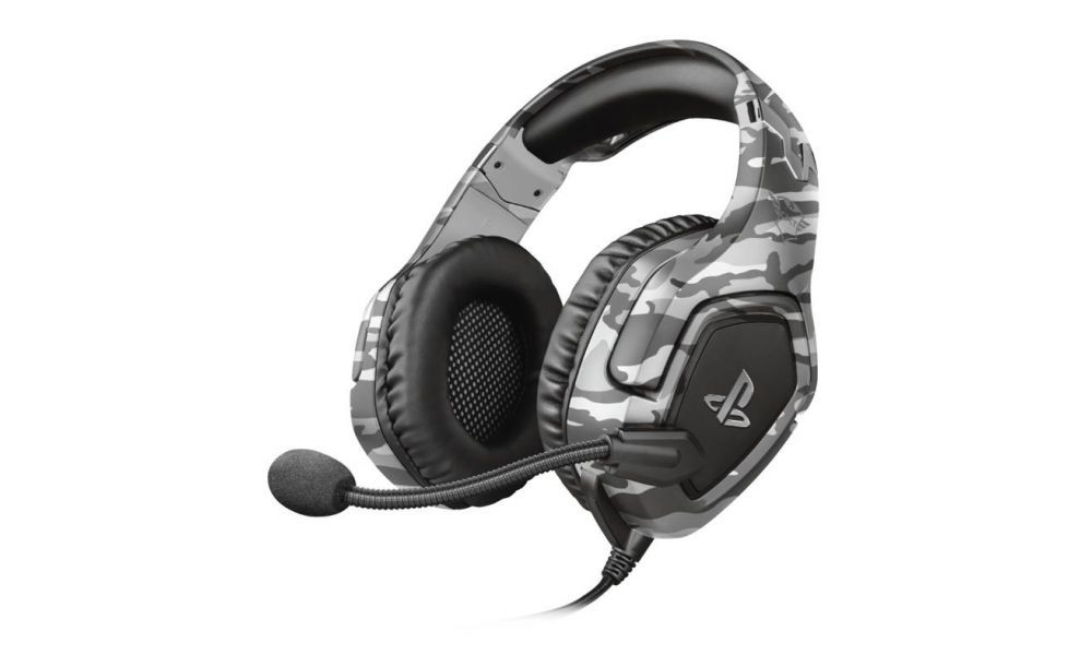 Headset Gamer Trust GXT 488 Forze-G P2 Cinza Camuflado