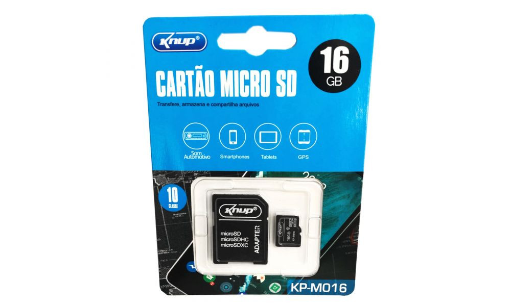 Cartão Micro SD 16gb KP-M016 - Knup