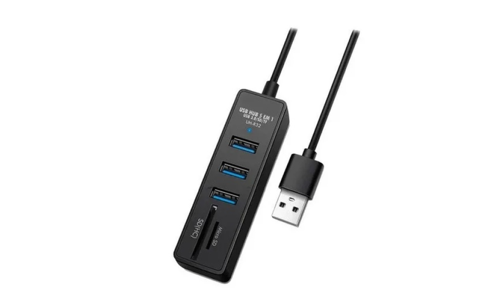 Hub 5 EM 1 USB 3.0, USB 2.0, Micro SD - KP-HB519