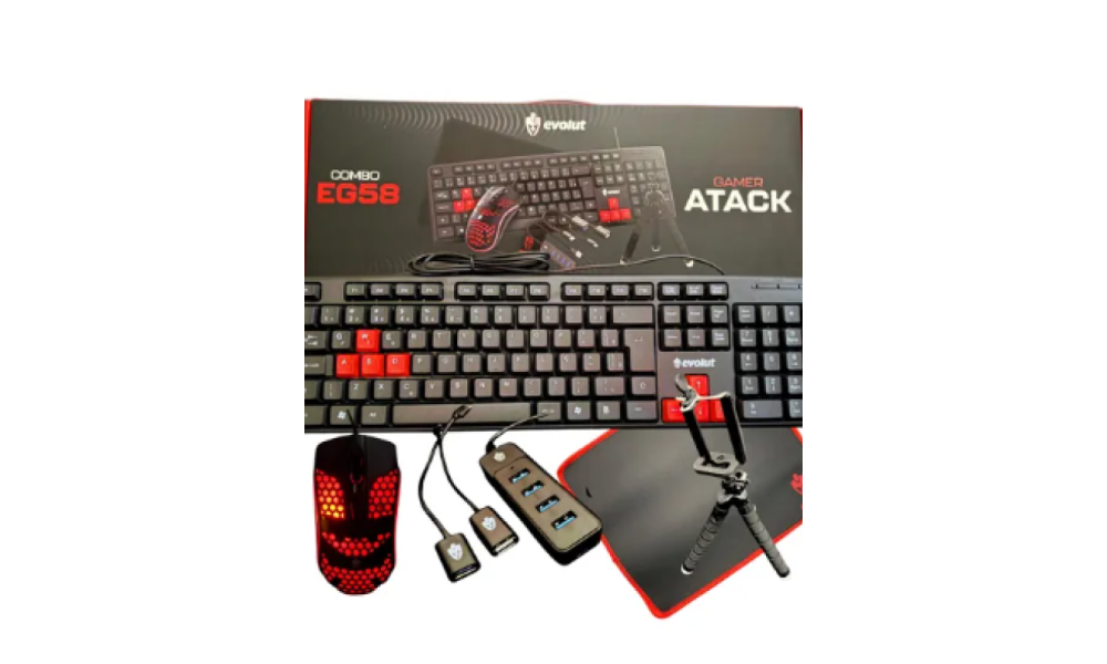 Kit Mobilador Teclado, Mouse, Mousepad) EG58 