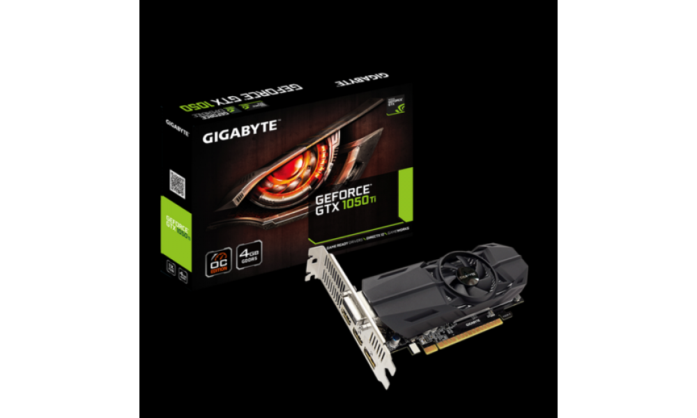 Placa de Video Gigabyte GTX 1050 TI 4GB Low Profile OC 1-Click GDDR5 128Bit (SETUP)