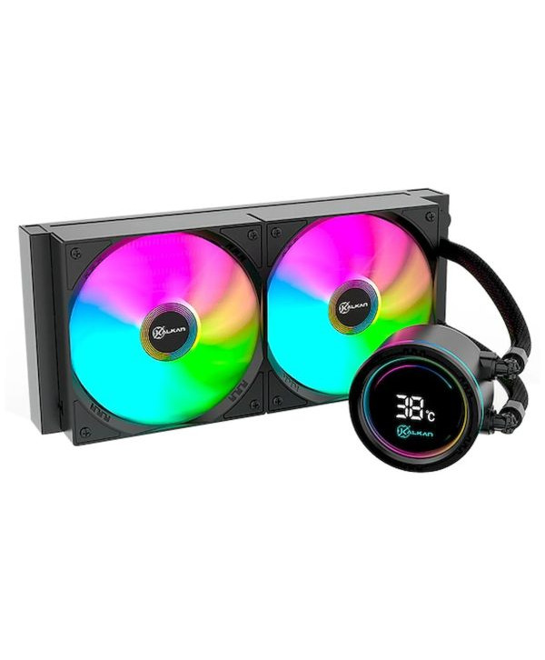 Water Cooler Kalkan Alpha 240, ARGB, 240mm, Intel/AMD, Preto, KLK00047