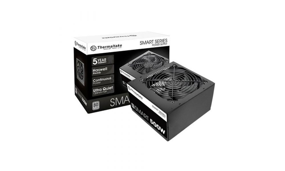 Fonte Thermaltake 500W 80 Plus White Smart Series - PS-SPD-0500NPCW