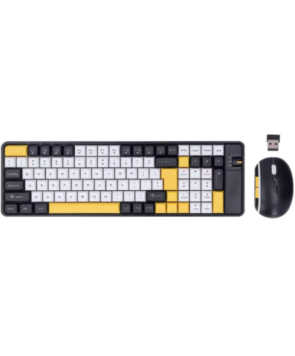 KIT Teclado E Mouse Sem Fio Bluetooth Wireless 2.4GHZ KNUP - KP-TE129 VERMELHO