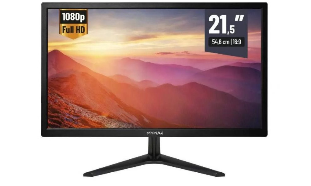 Monitor Mymax 21,5 Full HD LED, 60Hz, HDMI, VGA