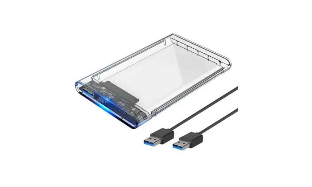 Case Para HD/SSD 2,5 Sata 3  Externo Transparente - Alta Qualidade 