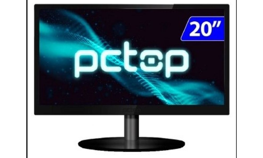 Monitor PCTOP 20P Wide HDMI/VGA/VESA MLP200 - Preto Bivolt