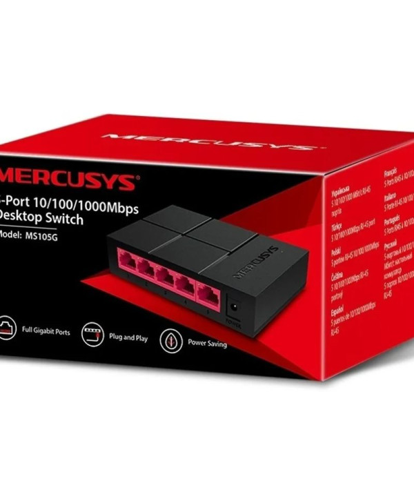 Switch Gigabit 1000mbps Mercusys 5 Portas ms105g