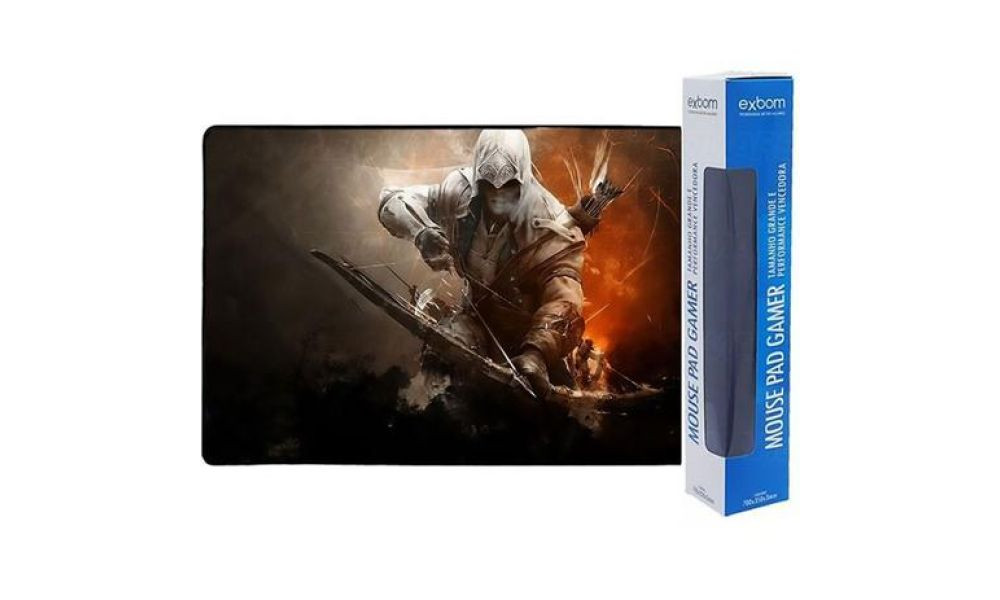 Mouse Pad Vários Temas Extra Grande Gamer 700x350x3mm Exbom MP-7035